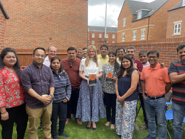 Laura with members of Newbury’s Hindu community